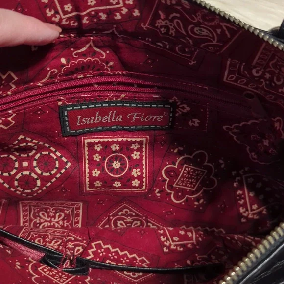 *RARE* Isabella Fiore leather Boston terrier dog shoulder bag purse tote - Picture 8 of 8